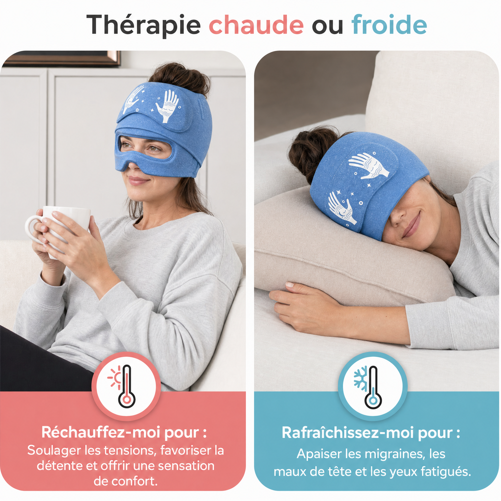 Bonnet apaisant pour migraines