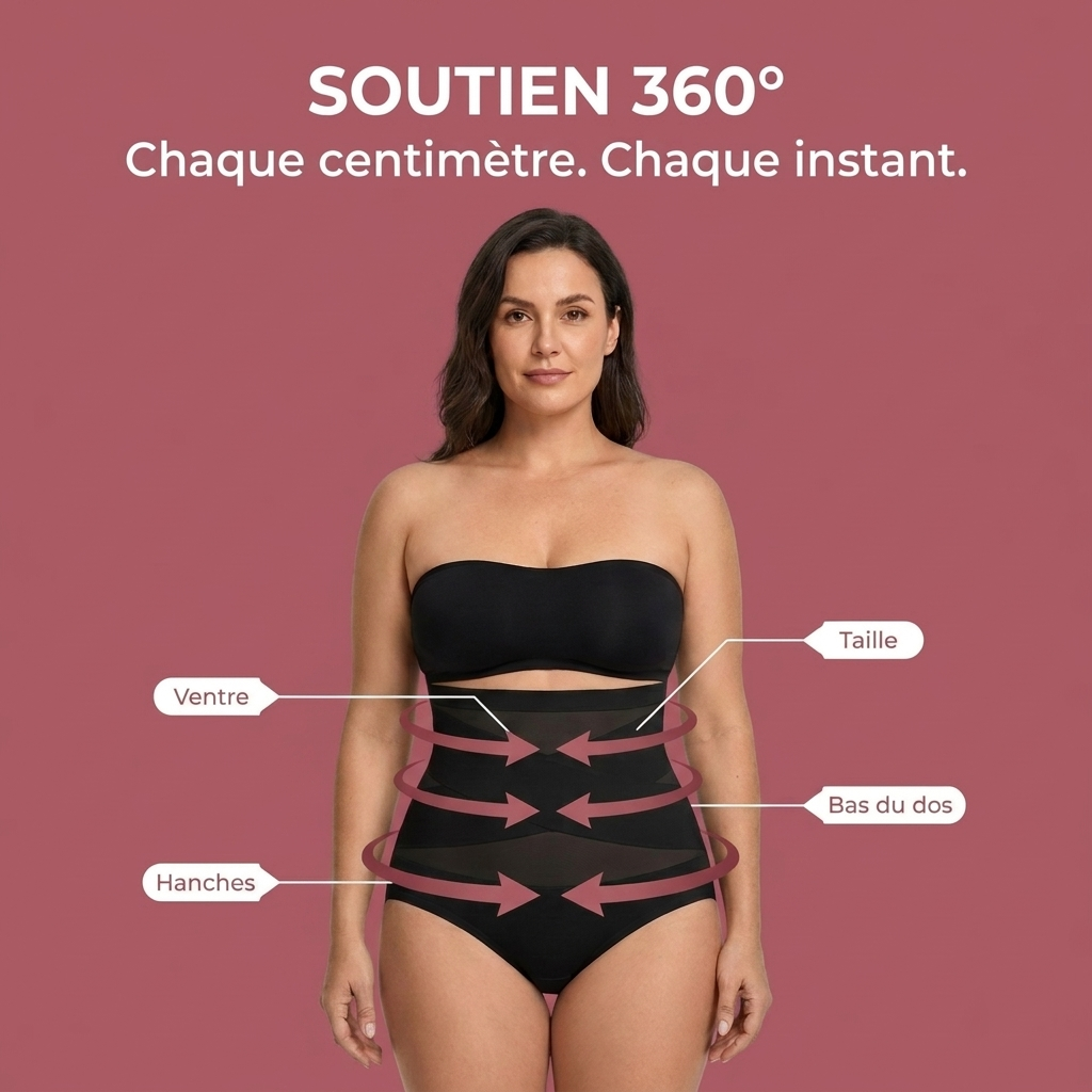 Culotte gainante post-partum Bloomara à bande croisée 360°